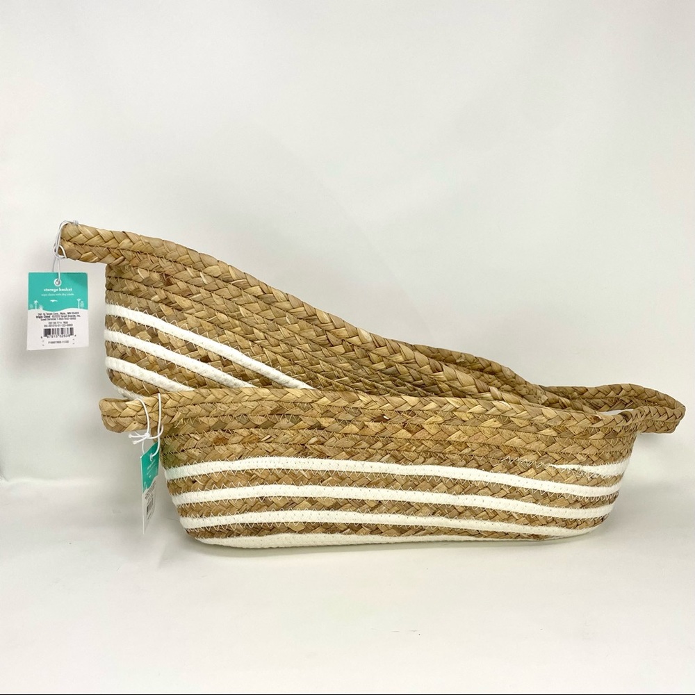NWT Woven Baskets Home Accents Decor Display Organizer Bathroom Storage Natural - Picture 3 of 9